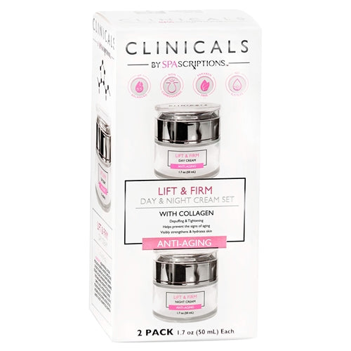 Clinicals By SPAscriptions Lift & Firm Day & Night Cream Set with Collagen - 50ml Each