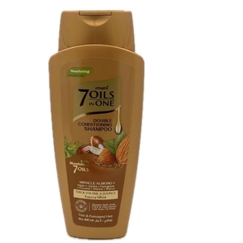 Emami 7 Oils In One Thick Volume & Bounce Double Conditioning Shampoo, Miracle Almond - 400ml