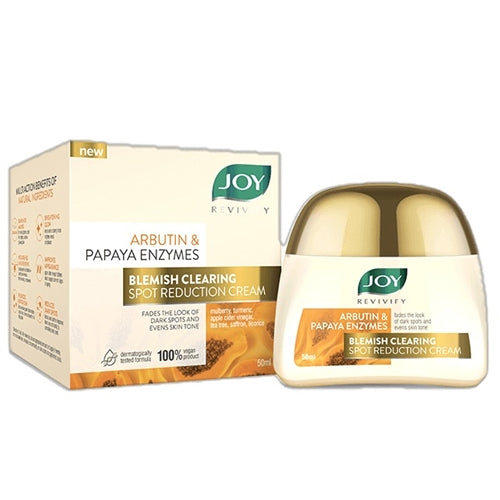 Joy Revivify Arbutin & Papaya Enzymes Blemish Clearing Spot Reduction Cream 50ml