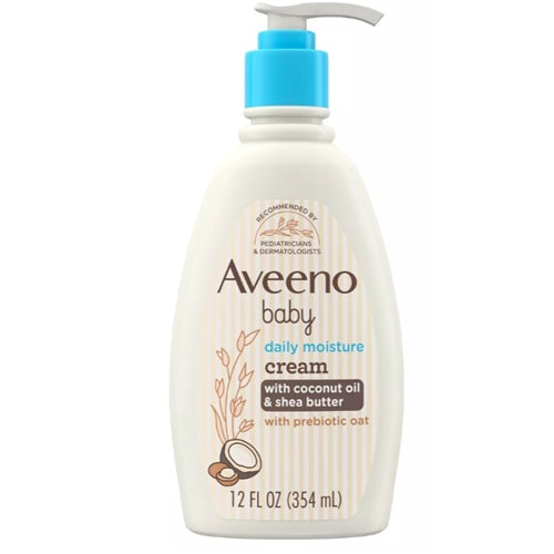 Aveeno Baby Daily Moisturizing Cream with Prebiotic Oat & Shea Butter - Gentle Coconut Scent - 12oz
