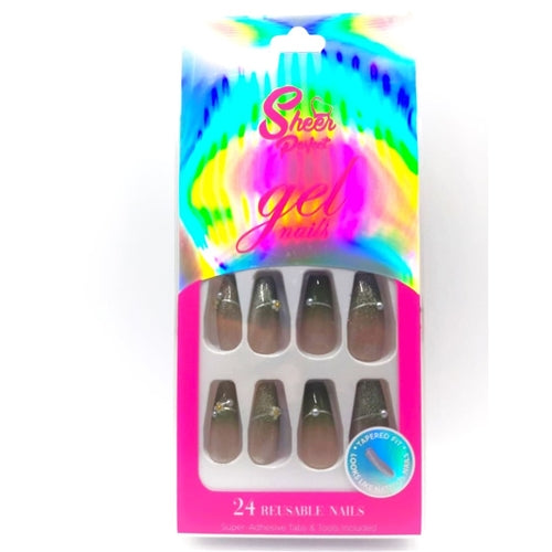 Sheer Perfect Gel Press On Nails - 24 Reuseable Nails