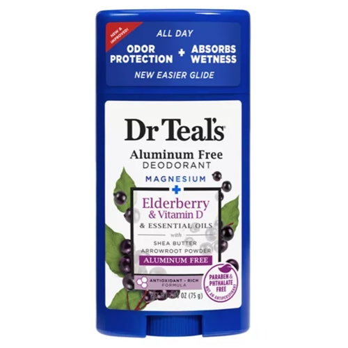 Dr Teal's Aluminum Free Deodorant - Antioxidant Rich Formula 2.65oz