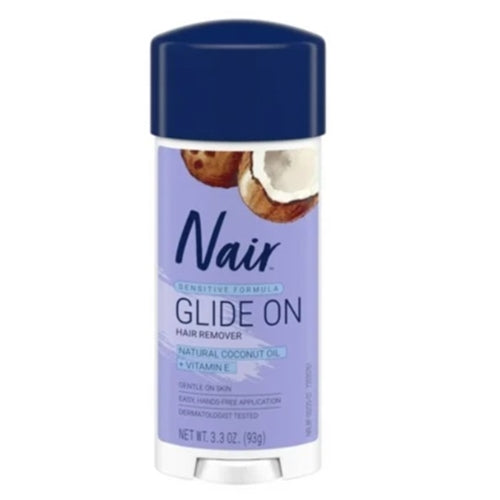 Nair Glides Away Sensitive With Coconut Oil And Vitamin E Hair Remover 3.3 Oz