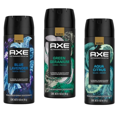 Axe Body Spray 150ml - 0% Aluminum 72Hr Fresh