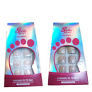 Sheer Perfect gel Reusable Press On Toenails, 24 Nails