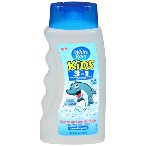 White Rain Kids 3 in 1 Pure Splash Hair + Body Wash 12 fl. oz.