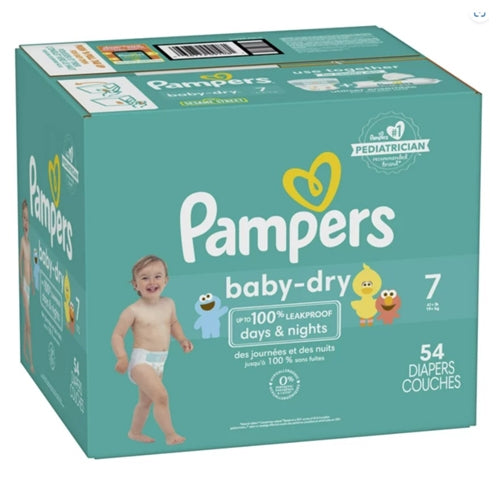 Pampers Baby Dry Diapers Size 7 - 54 Count