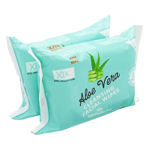 XBC Aloe Vera Cleansing Facial Wipes - Twin Pack