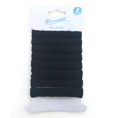 Glamour 8Pc Ribbed Hair Ties