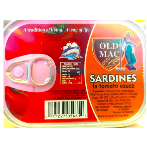 Old Mac Sardines In Tomato Sauce 3 Pack Banded
