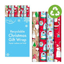 North Pole Christmas Wrapping Paper 0.7 x 7m Cute, Single Roll Assorted