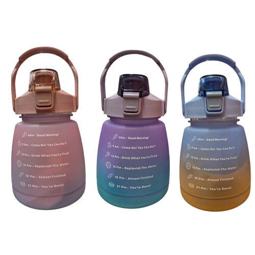 Colored Motivational Water Bottle 1200ml