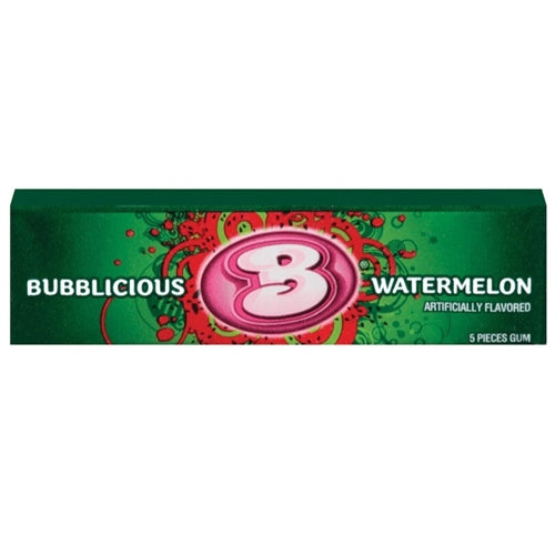 Bubblicious Watermelon Chewing Gum, 5Pcs