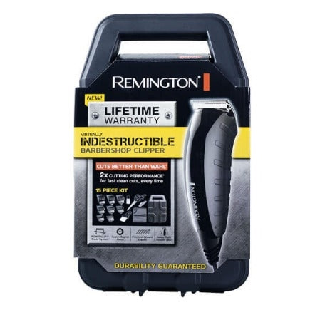 Remington Indestructible Haircut Kit & Beard Trimmer, Hair Clippers for Men, 15 Piece Set