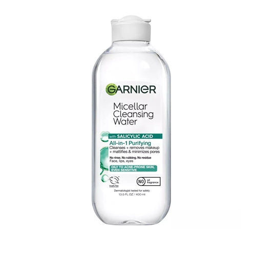 Garnier Micellar Water Purifying Facial Cleanser with Salicylic Acid Makeup Remover  400ml