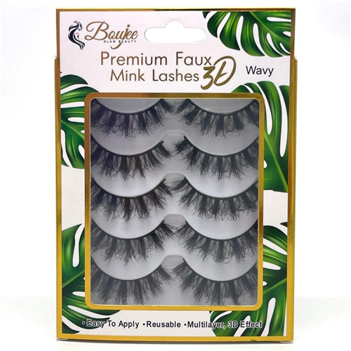 Boujee Glam Beauty Premium Faux Mink Lashes 3D