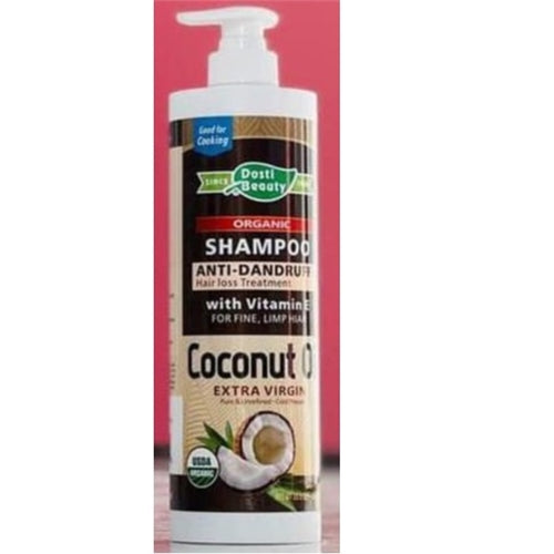 Dosti Beauty Organic Anti Dandruff Hair Shampoo With Coconut Oil 35.5oz