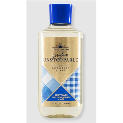 Bath & Body Works Limited Edition Gingham Unstoppable Bodywash With Pro-Vitamin B5 + Aloe 10 fl oz