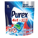 Purex | 4-in-1 + Oxi Laundry Detergent Pacs, Fresh Morning Burst - 15 Capsules