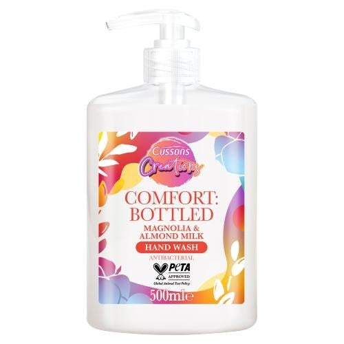 Cussons Creations Comfort Bottled Magnolia & Almond Milk Antibacterial Hand Wash 500ml