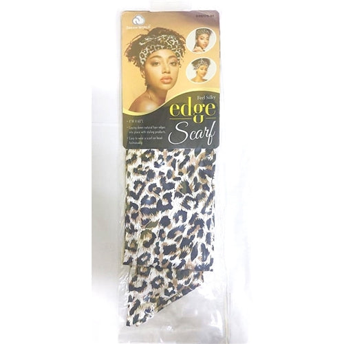 Dream World Feel Silky Edge Scarf - Leopard Print