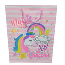 Rainbows Large Gift Bag / Pink Magic Unicorn Print