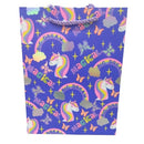 Rainbows Small Gift Bag / Purple Unicorn Print
