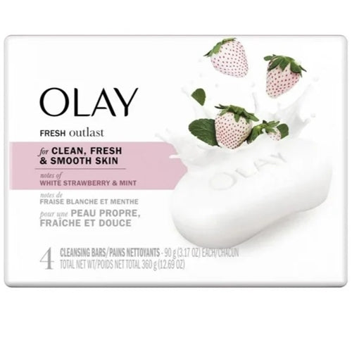 Olay Fresh Outlast White Strawberry & Mint Beauty Bar 4 x 90g