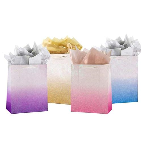 Ombre Gift Bag, Assorted Colors 18×13"