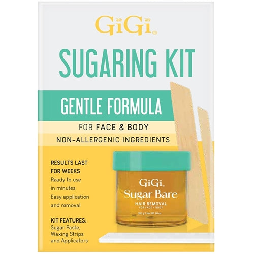 GiGi Sugar Bare Sugaring Kit - Gentle Formula, For Face and Body