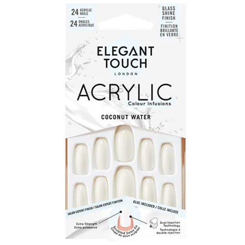 Elegant Touch Acrylic Color Infused Press On Nails - 24 Nails