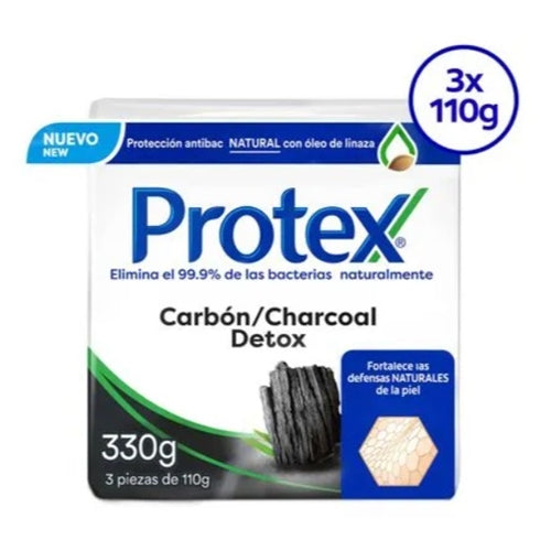 Protex 3 Pack Soap - Charcoal Detox 330g