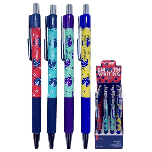 Vinson Ladybug Smooth Writing Gel Oil Ball Pen, Single