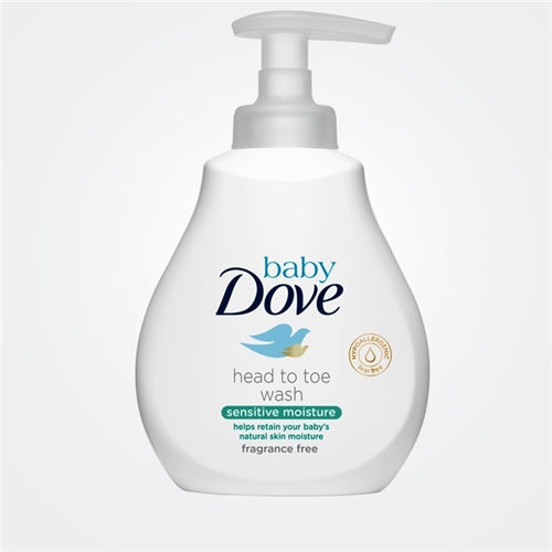 Dove Baby Hypoallergenic Head to Toe Wash - Sensitive Skin Care Fragrance Free 200ml
