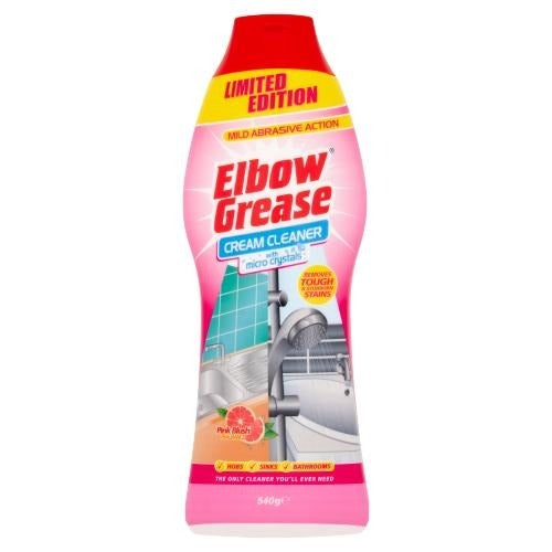 Elbow Grease Limited Edition Cream Cleaner with Micro Crystals Pink Blush Fragrance 540g