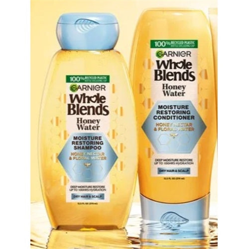 Garnier Whole Blends Honey Water Moisture Restoring For Dry Hair & Scalp 12.5 fl oz
