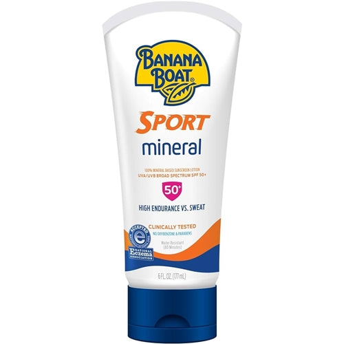 Banana Boat Sport Mineral Sunscreen Lotion SPF 50+, 6 oz SAVE $8