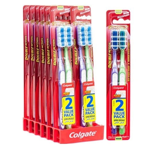 Colgate Double Action Medium Toothbrush, 2Pack