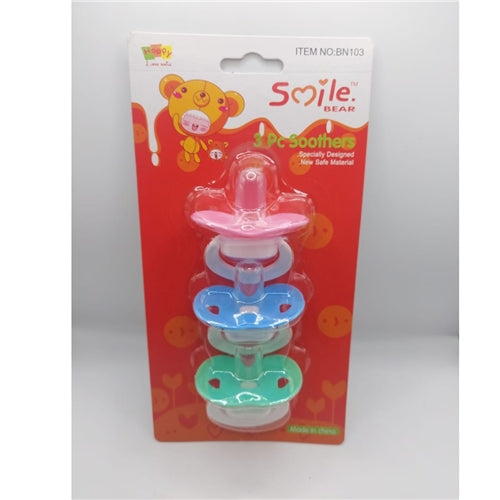 Smile Bear Baby Pacifier 3pk