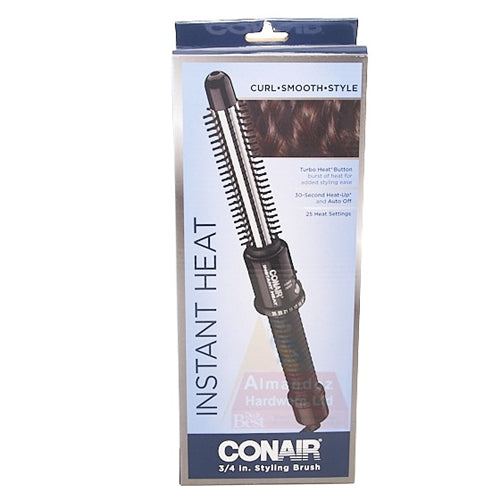 Conair Instant Heat Curling Iron Brush, 3/4-Inch Barrel