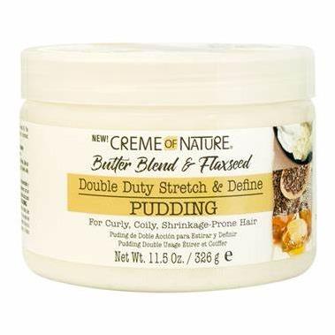 Creme of Nature Butter Blend & Flaxseed Double Duty Stretch & Define Pudding 11.5oz