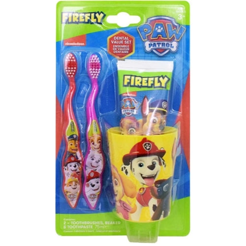 Firefly Nickelodeon Paw Patrol - 2 Toothbrushes, Beaker & Toothpaste