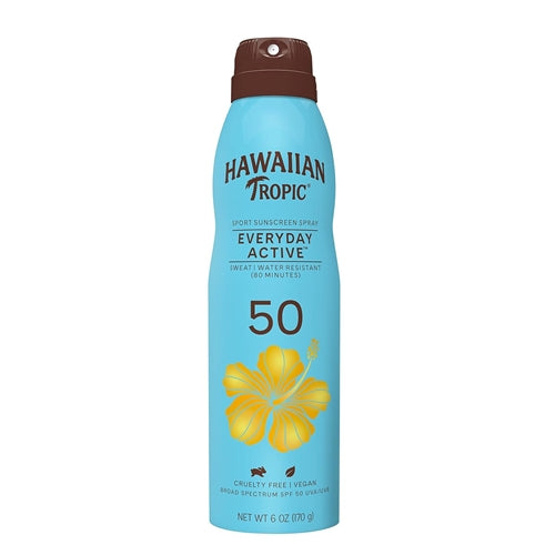 Hawaiian Tropic Everyday Active Clear Spray Sunscreen SPF 50, 6oz