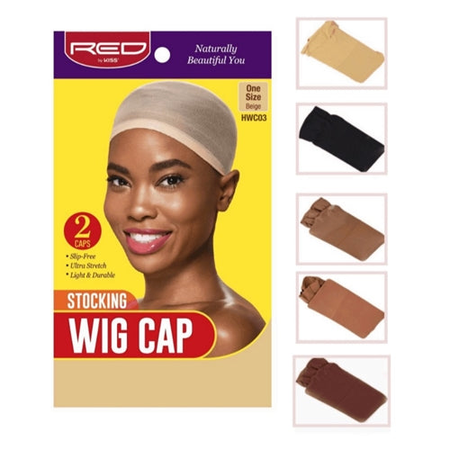 Red By Kiss Stocking Wig Cap - 2pcs