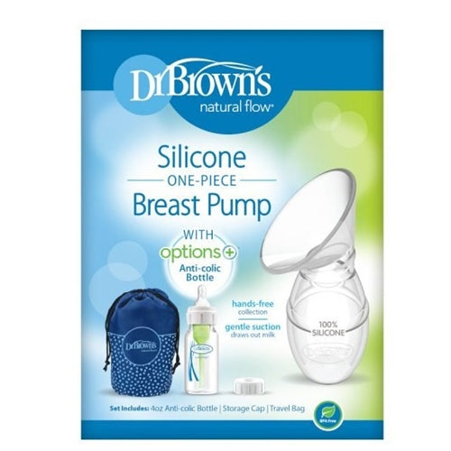 Dr. Brown’s Silicone One-Piece Breast Pump with Options+ Anti-Colic Bottle