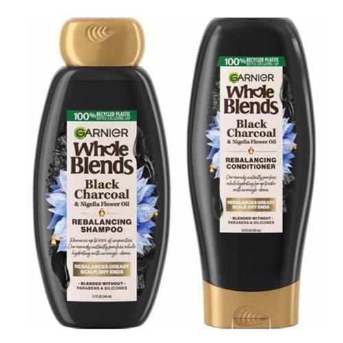 Garnier Whole Blends Black Charcoal and Nigella Flower Oil, 12 OZ