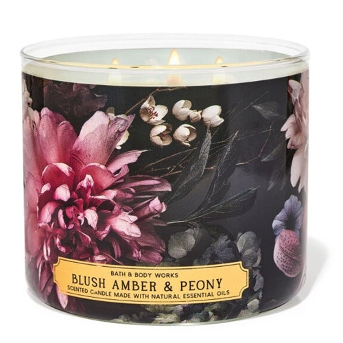 Bath & Body Works Blush Amber & Peony 3 Wick Candle 411g