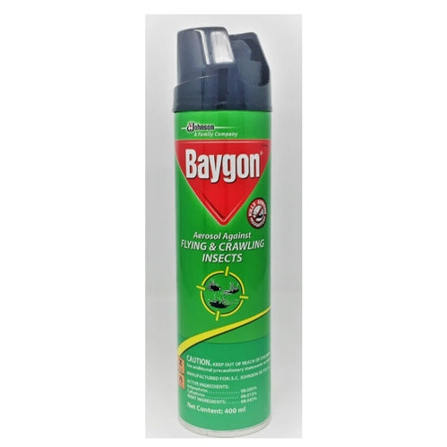 Baygon Aerosol Spray Against Flying & Crawling Insects - 400ml Eucalyptus Scent