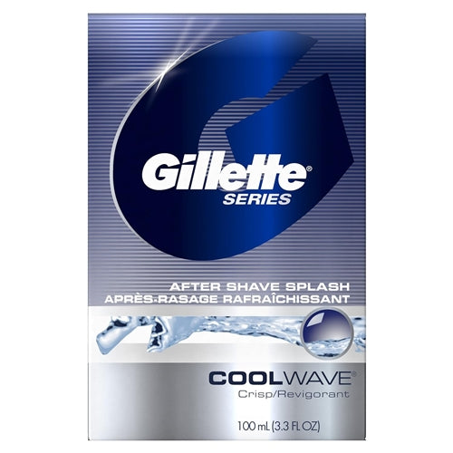 Gillette The Series Aftershave Splash, Cool Wave, 3.3 Fl Oz