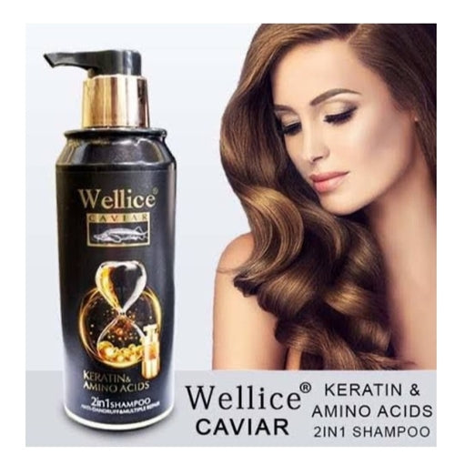 Wellice Caviar Keratin & Amino Acid 2 In 1 Shampoo 500ml